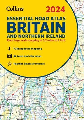 2024 Collins Essential Road Atlas Britain and Northern Ireland by