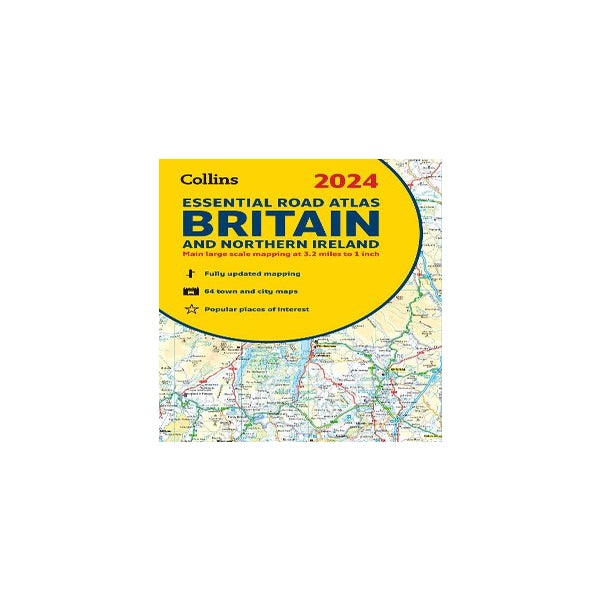 2024 Collins Essential Road Atlas Britain and Northern Ireland by