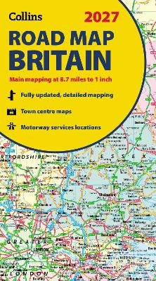 2027 Collins Road Map of Britain by Collins Maps | Paper Plus