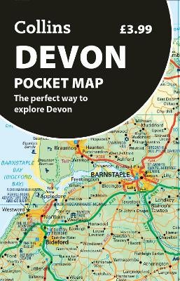 Devon Pocket Map by Collins Maps | Paper Plus