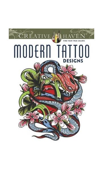 Creative Haven Modern Tattoo Designs Coloring Book by Erik Siuda, Creative  Haven | Paper Plus