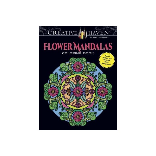 Creative Haven Flower Mandalas Coloring Book -