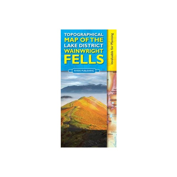 Topographical Map of the Lake District Wainwright Fells -