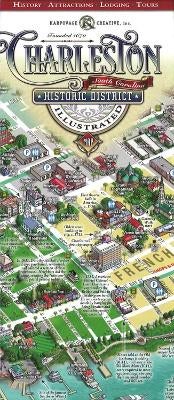 Charleston S.C Historic District Illustrated Map by Michael Karpovage ...