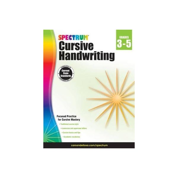 Spectrum Handwriting Spectrum Cursive Handwriting, Grades 3 - 5 by Spectrum | Paper Plus