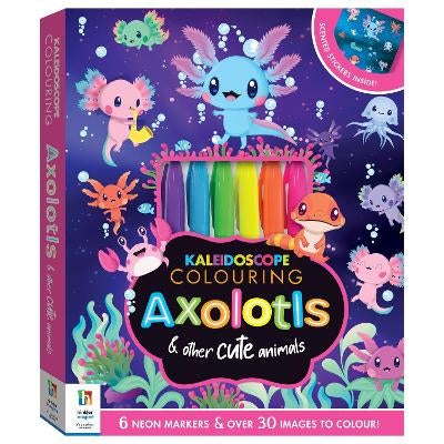 Kaleidoscope Colouring Kit: Axolotls by Hinkler Pty Ltd | Paper Plus