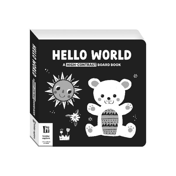Hello World: A High-Contrast Board Book by Hinkler Pty Ltd | Paper Plus