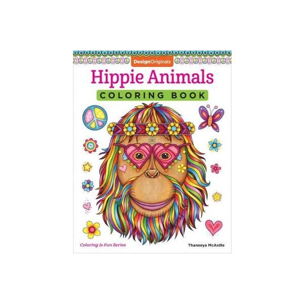 Hippie Animals Coloring Book -