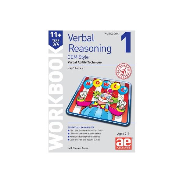 11+ Verbal Reasoning Year 3/4 CEM Style Workbook 1 -