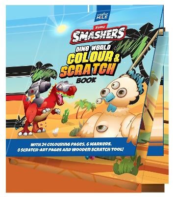 Smashers Dino World Colour and Scratch Book by Creative Mile | Paper Plus