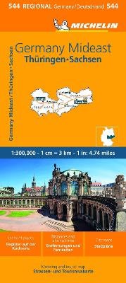 Germany Mideast - Michelin Regional Map 544 by Michelin | Paper Plus