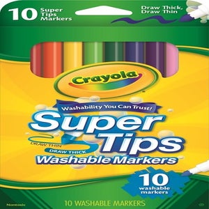 Crayola 20 Count Clickable Washable Markers, Assorted