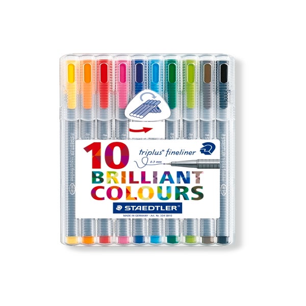 Staedtler Triplus Fineliner 0.3 mm Pens 36 Brilliant Colors Adult