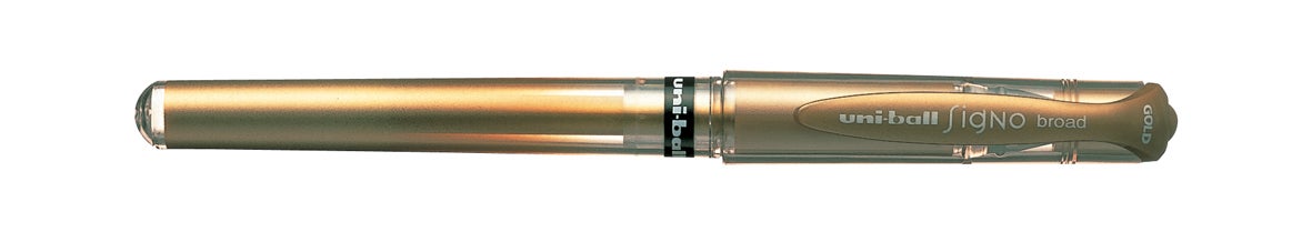 Uni-ball Signo Broad 1.0mm Capped Pen, UM-153, Metallic Gold