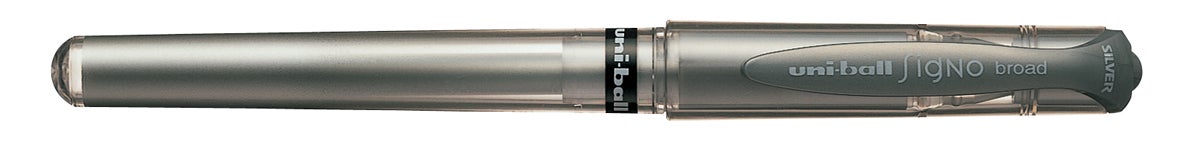 Uni-ball Signo Broad 1.0mm Capped Pen, UM-153, Metallic Silver