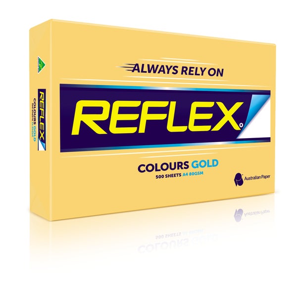 Reflex Copy Paper Tints A4 80gsm Ream of 500 Sheets - Gold
 -