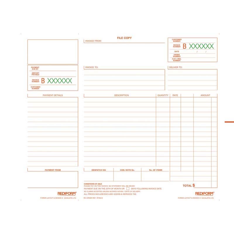 Rediform Book Invoice Statement Duplicate 50 Leaf | Paper Plus
