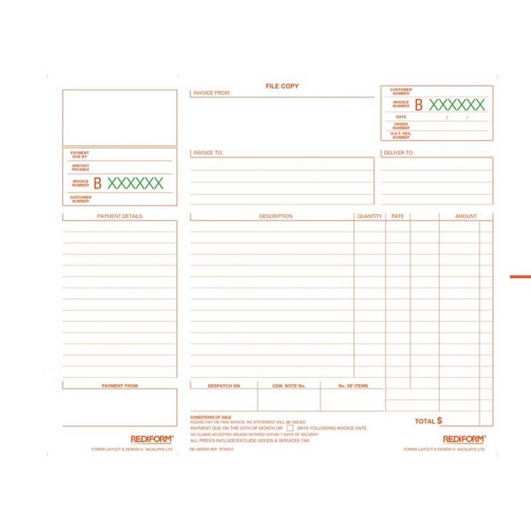 Rediform Book Invoice Statement Duplicate 50 Leaf | Paper Plus
