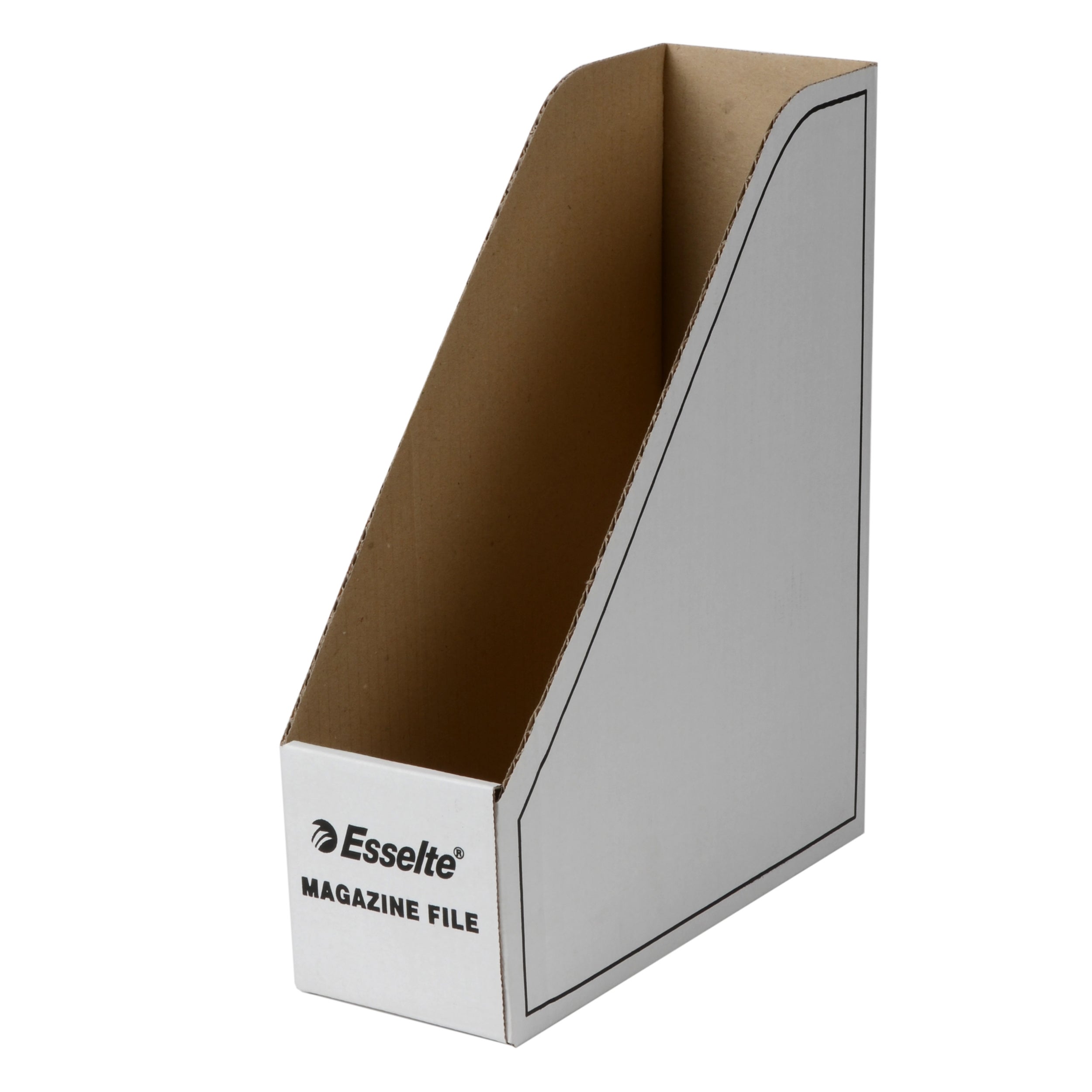 Esselte Magazine File Cardboard White Paper Plus