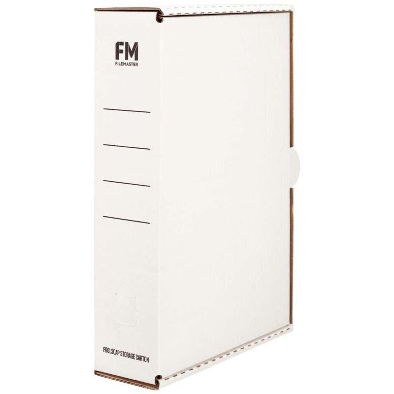 Filemaster Foolscap Storage Carton White | Paper Plus