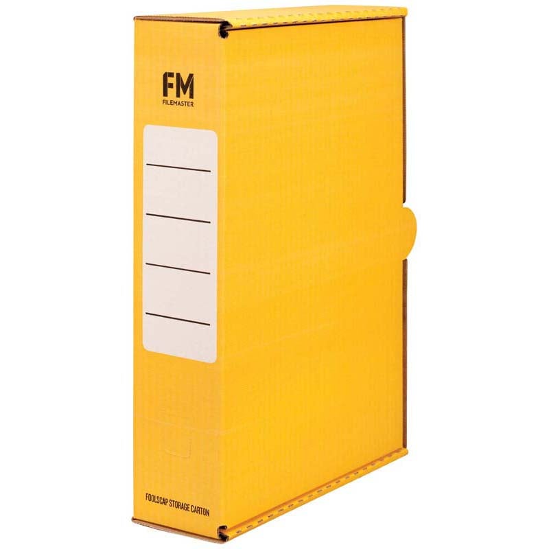 Filemaster Foolscap Storage Carton Yellow | Paper Plus