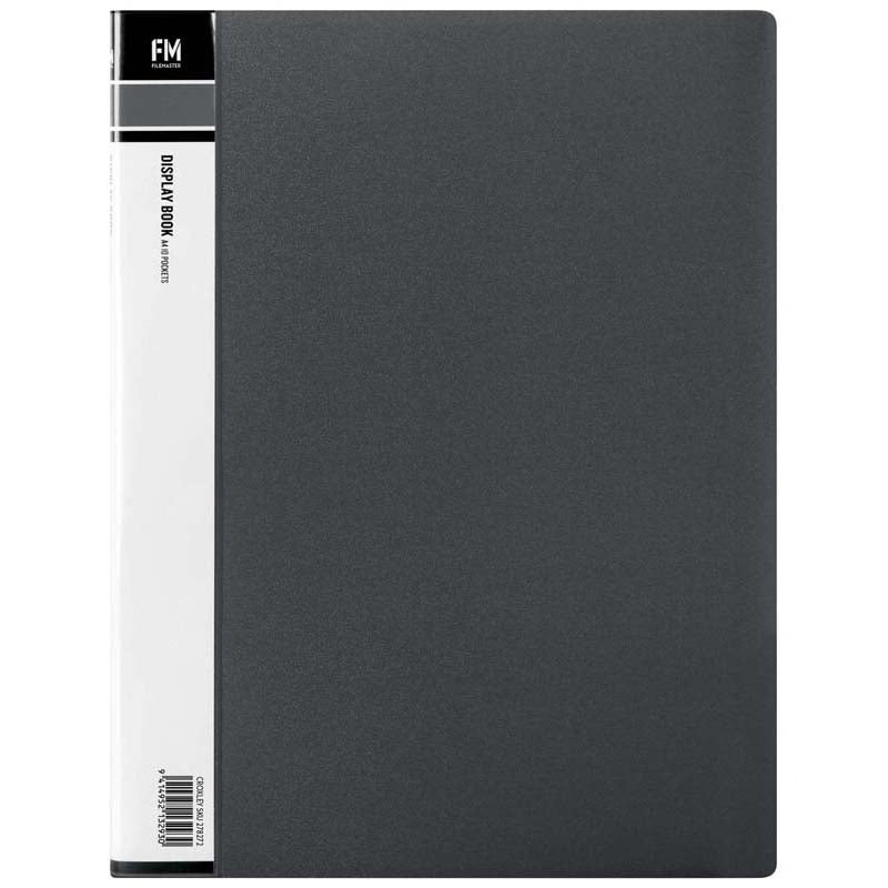 FM Display Book A4 100 Pockets Black Paper Plus