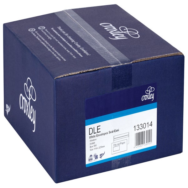 Croxley Envelopes DLE Seal Easi Window White Box 500 -