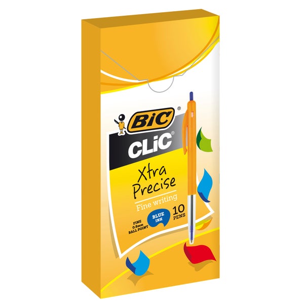 Bic Ballpoint Pen Fine Clic Blue Box 10 -