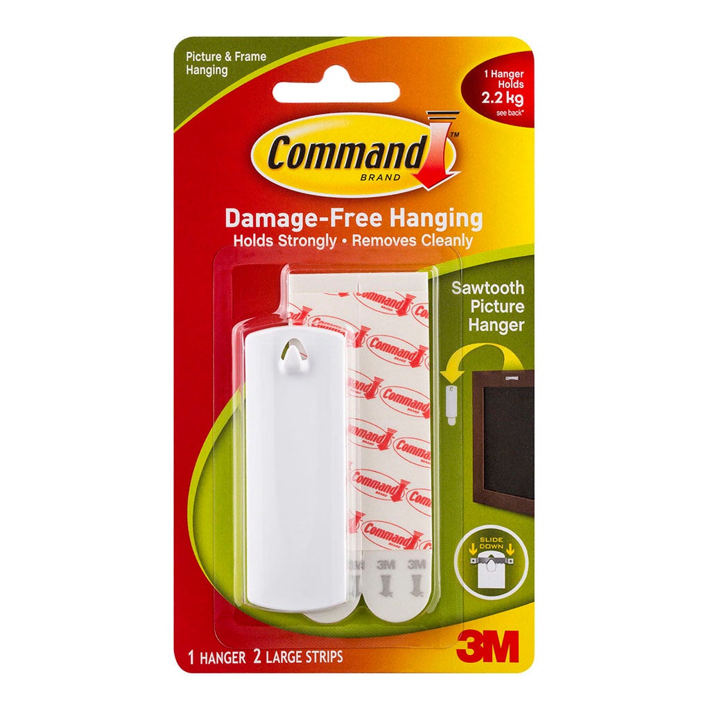 Command Picture Hanger 17040 Large White Sawtooth | Paper Plus