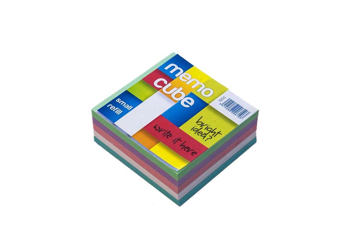 Memo Cube Small Refill Coloured Paper Plus