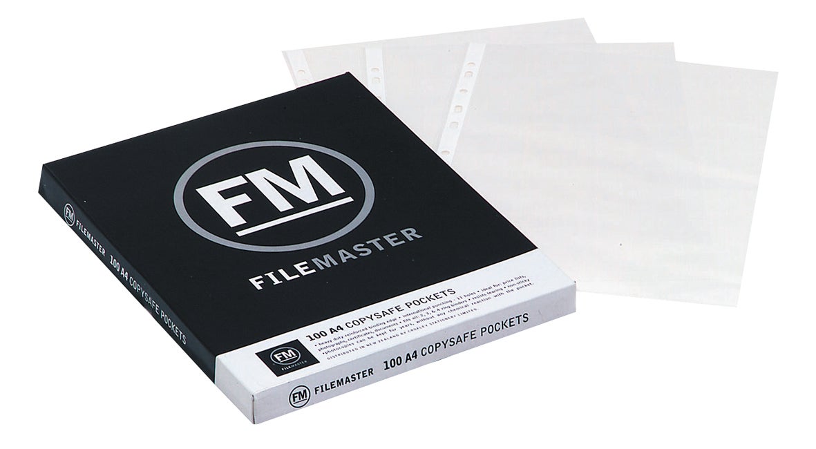 Filemaster A4 Copysafe Pockets, 100 Pack | Paper Plus