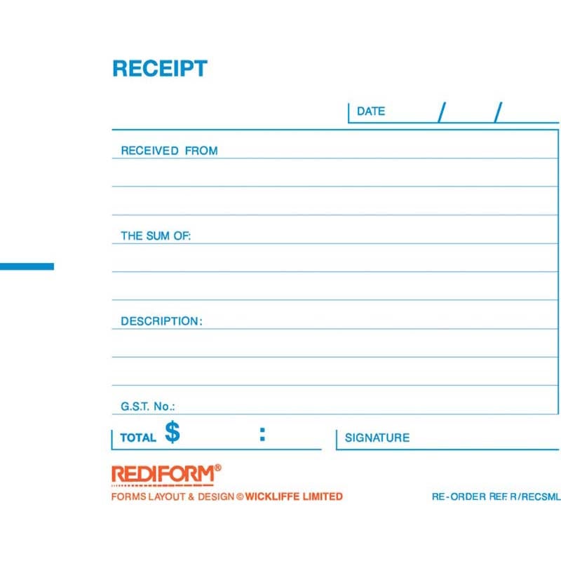 Rediform Book Receipt Small Duplicate 50 Leaf | Paper Plus