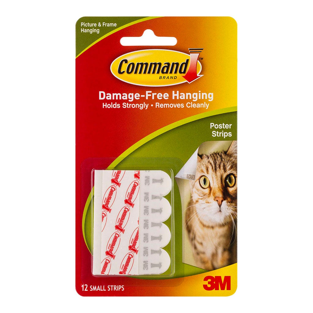 Command Strips Small Wht 17024 12 Pack Paper Plus
