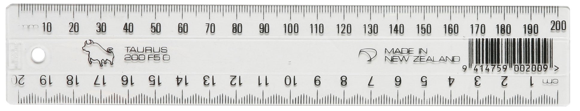 Taurus Ruler Clear 200mm | Paper Plus