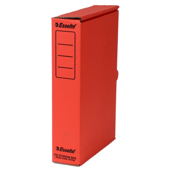 Esselte Storage Box Foolscap Red -