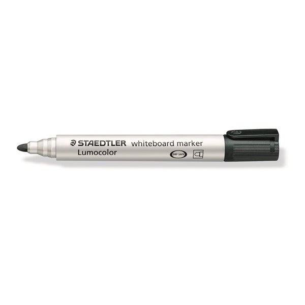 Staedtler Lumocolour Whiteboard Marker 351 with Bullet Tip, Black -