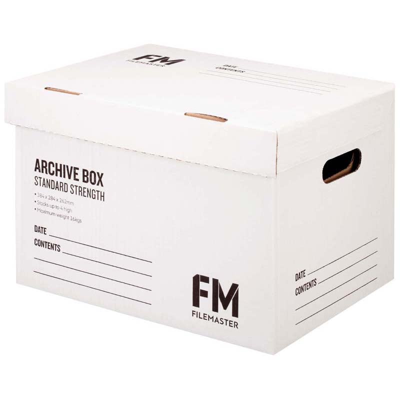 Filemaster Standard Strength Archive Box White | Paper Plus