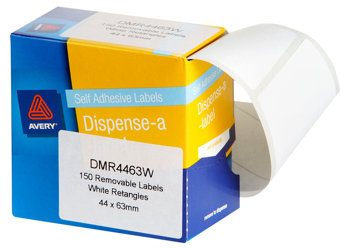 Avery Dispenser 150 Rectangle Labels 44x63mm