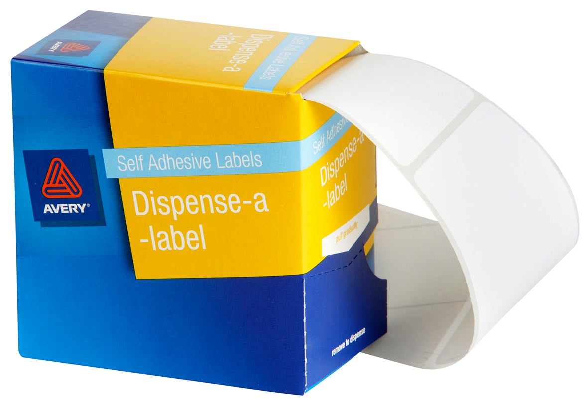 Avery Dispenser 100 Rectangle Labels 89x43mm