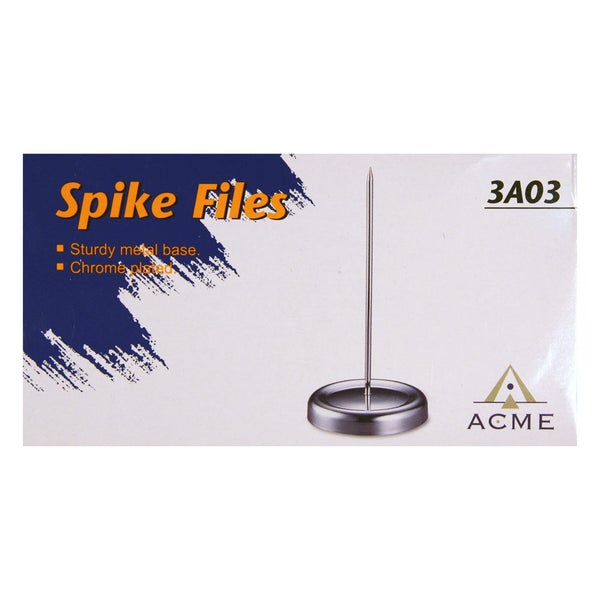 Spike File Acme Paper Spike File Metal 130mm Chrome | Paper Plus