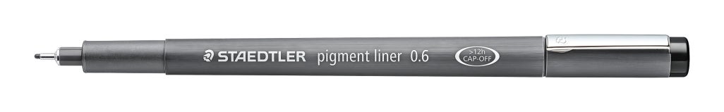 Staedtler 0.6mm Pigment Liner Felt tip Pen Black Paper Plus