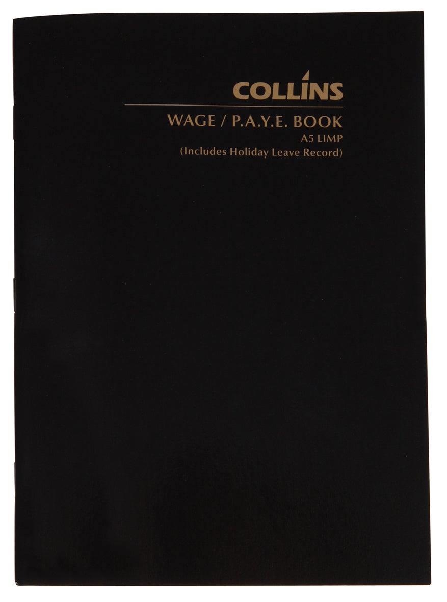 Collins Wage Book A5 Limp 64 Pages Paper Plus