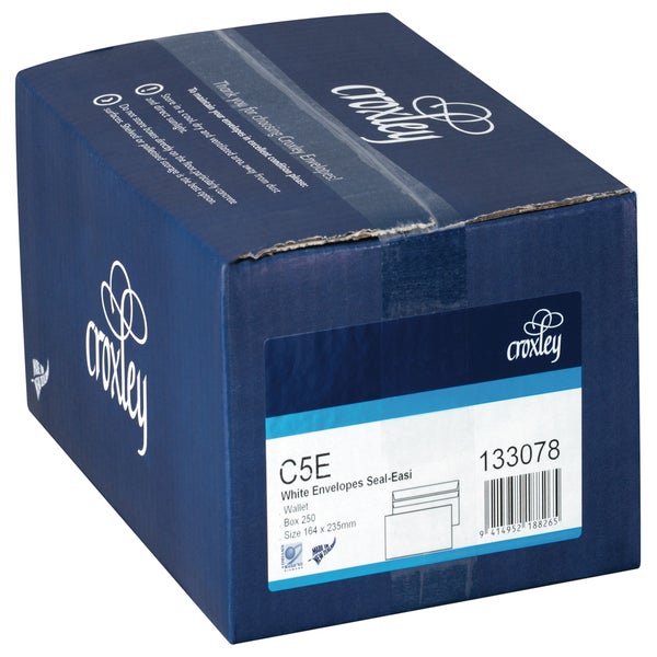 Croxley Envelopes C5E Seal Easi Non Window White Box 250 -