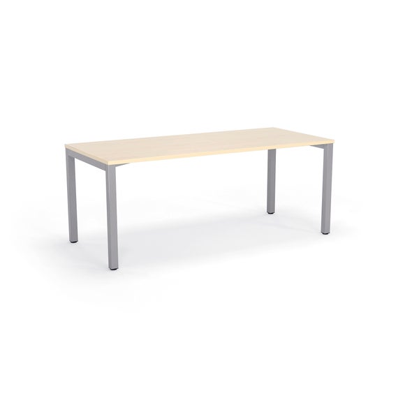 Cubit Desk 1500 x 800 Silver Frame/Nordic Maple Top -