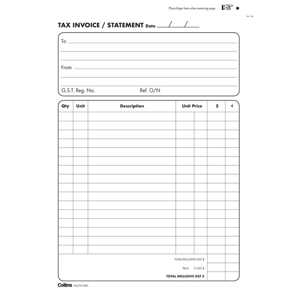 invoice book