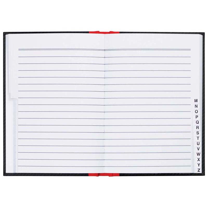 Milford Notebook Indexed Red & Black A6 100lf | Paper Plus