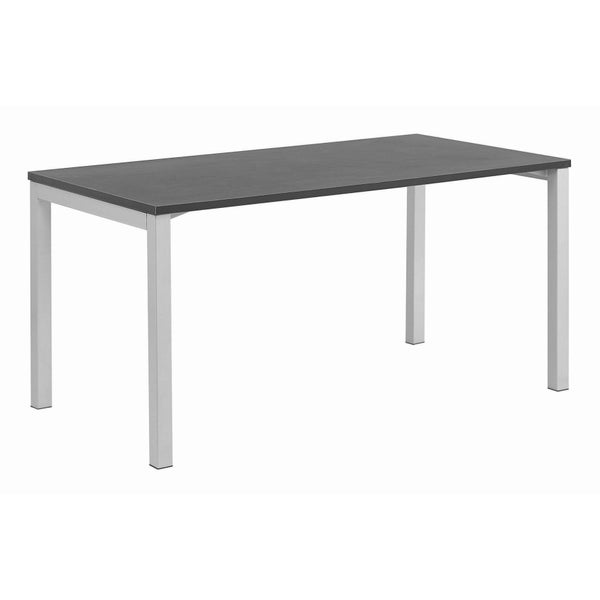 Cubit Desk 1500x800 Silver Frame Dark Oak -