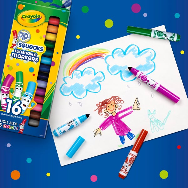 Feutres école Maternelle Feutres Lavables Crayola Pip Squeaks - 16 Couleurs Pointe Tampon - À Partir De 3 Ans - École Loisirs Pip-squeaks 64 Color List Feutres école Maternelle Feutres Lavables Crayola Pip Squeaks - 16 Couleurs Pointe Tampon - À Partir De 3 Ans - École Loisirs Pip-squeaks 64 Color List