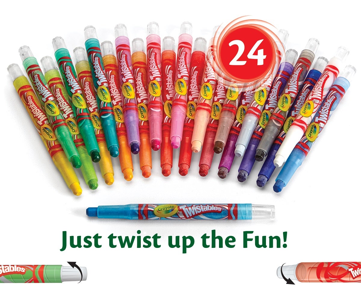 Crayola Mini Crayones Twistable 24 En Una Caja  Paquete De 4  96 Crayones En Total Crayola Crayola