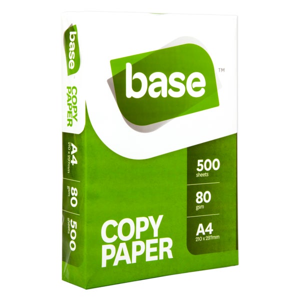 Base Copy Paper A4 80gsm Ream of 500 Sheets -